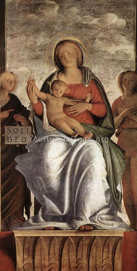 Madonna and Child with Two Angels - 布拉曼蒂诺